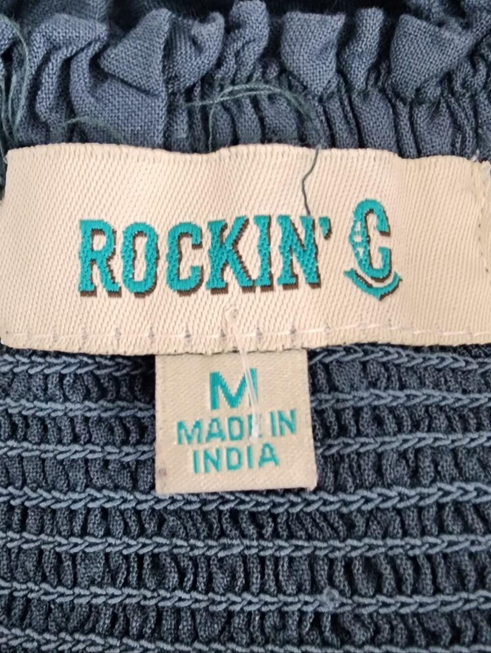 Rockin' C Smocked Babydoll Tank Top Size: Medium - Picture 6 of 8